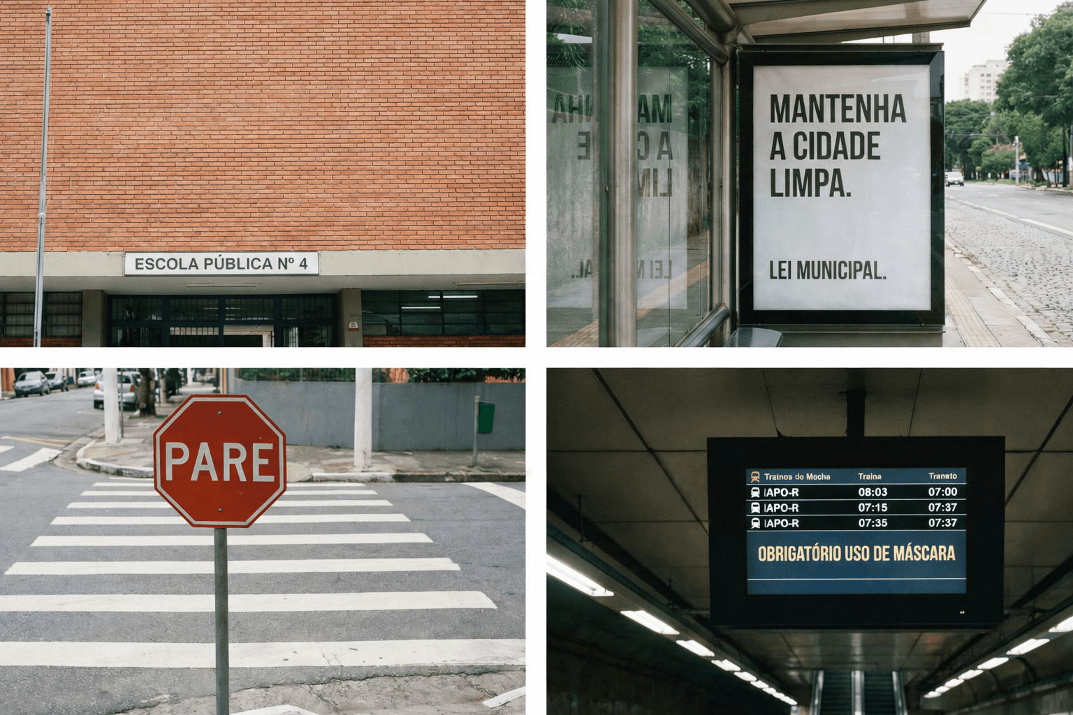 Espaço cotidiano com imagens que representam como o poder é aprendido visualmente